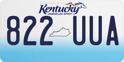 KY license plate 822UUA