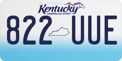 KY license plate 822UUE