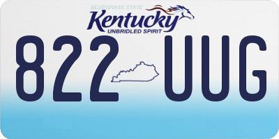 KY license plate 822UUG