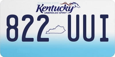 KY license plate 822UUI