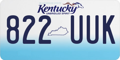KY license plate 822UUK