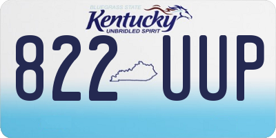 KY license plate 822UUP