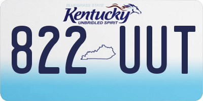 KY license plate 822UUT