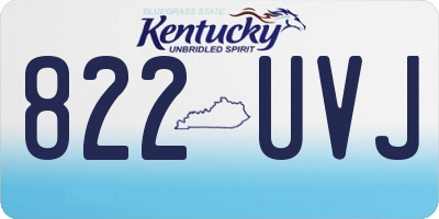 KY license plate 822UVJ