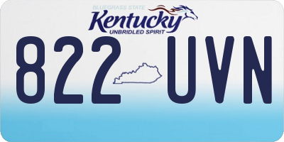 KY license plate 822UVN