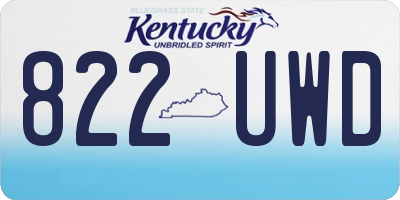 KY license plate 822UWD
