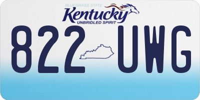 KY license plate 822UWG