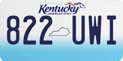 KY license plate 822UWI