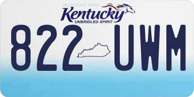 KY license plate 822UWM