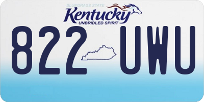 KY license plate 822UWU