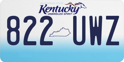 KY license plate 822UWZ