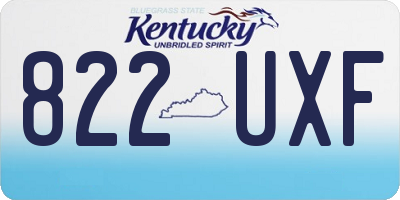 KY license plate 822UXF