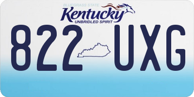 KY license plate 822UXG