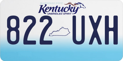 KY license plate 822UXH