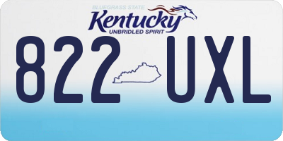 KY license plate 822UXL