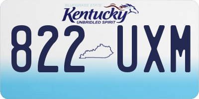 KY license plate 822UXM
