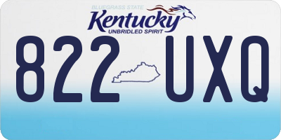 KY license plate 822UXQ