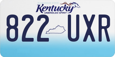 KY license plate 822UXR