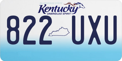 KY license plate 822UXU