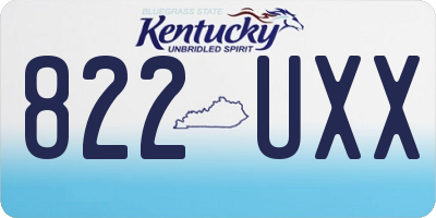KY license plate 822UXX