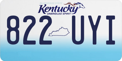 KY license plate 822UYI