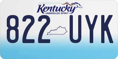 KY license plate 822UYK