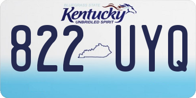 KY license plate 822UYQ