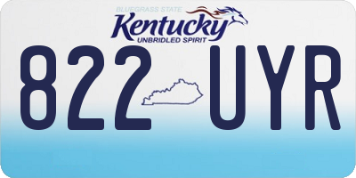 KY license plate 822UYR