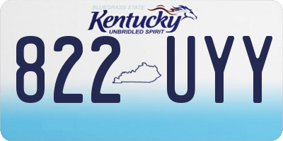 KY license plate 822UYY