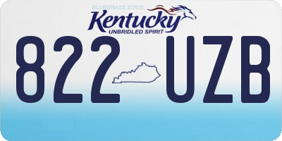 KY license plate 822UZB