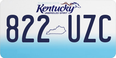 KY license plate 822UZC