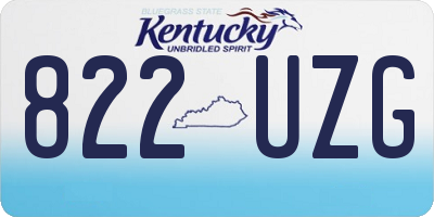 KY license plate 822UZG