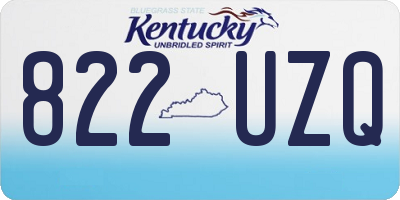 KY license plate 822UZQ