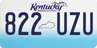 KY license plate 822UZU