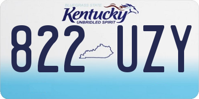KY license plate 822UZY