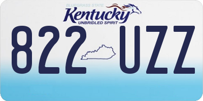 KY license plate 822UZZ
