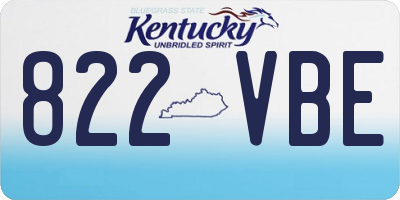 KY license plate 822VBE