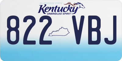 KY license plate 822VBJ