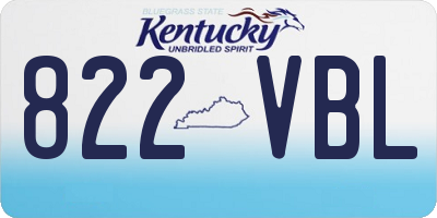 KY license plate 822VBL