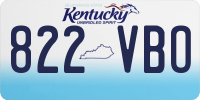 KY license plate 822VBO