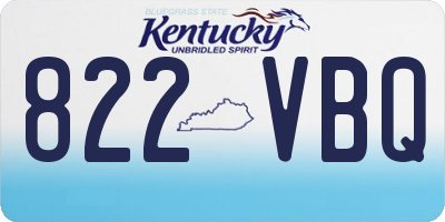 KY license plate 822VBQ