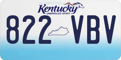 KY license plate 822VBV