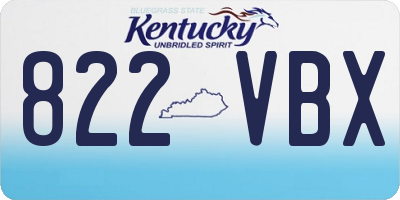 KY license plate 822VBX