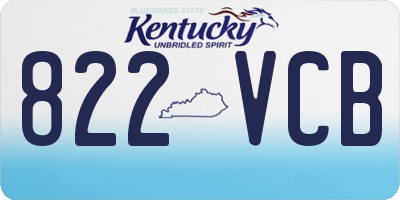 KY license plate 822VCB