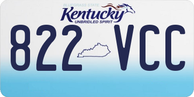 KY license plate 822VCC