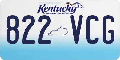 KY license plate 822VCG