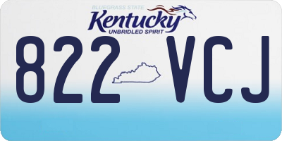KY license plate 822VCJ