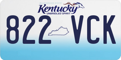 KY license plate 822VCK