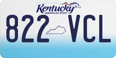 KY license plate 822VCL