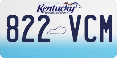 KY license plate 822VCM